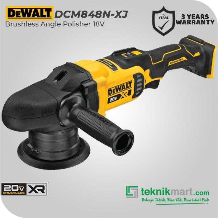 DEWALT DCM848N BRUSHLESS ANGLE POLISHER 18V DUAL ACTION (UNIT ONLY)