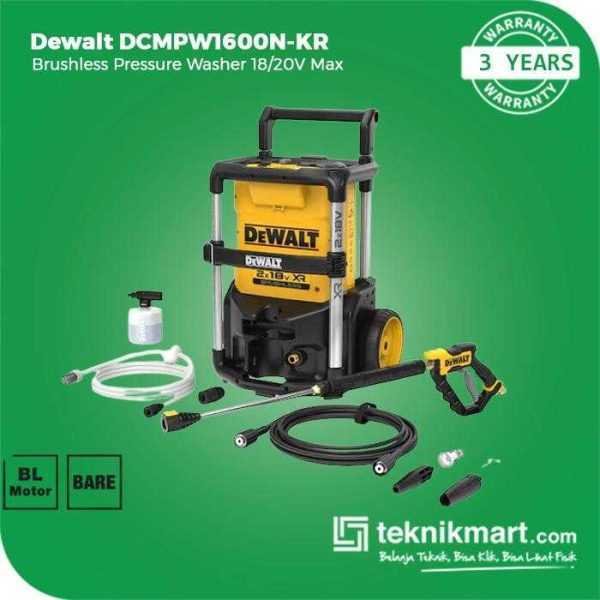 DEWALT DCMPW1600N BRUSHLESS PRESSURE WASHER 18/20VOLT MAX 165BAR (UNIT ONLY)