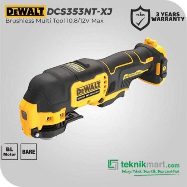 DEWALT DCS353NT BRUSHLESS MULTI TOOL 12V KAP. 0-18.000 RPM (UNIT ONLY)