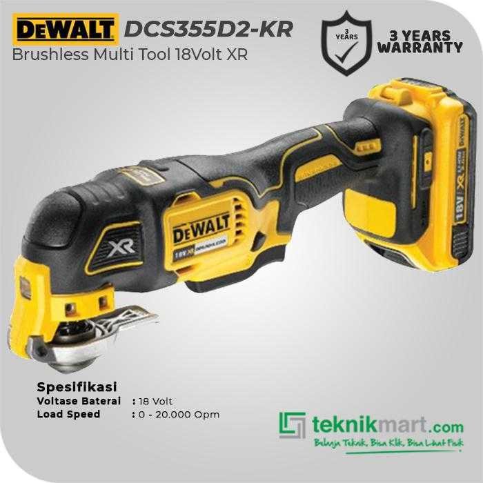 DEWALT DCS355D2 BRUSHLESS MULTI TOOL 18VOLT 2.0AH XR LI-ION - Image 2