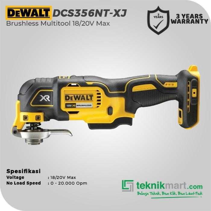 DEWALT DCS356NT BRUSHLESS MULTI TOOL 20V MAX 0-20.000 SPM (UNIT ONLY) - Image 2