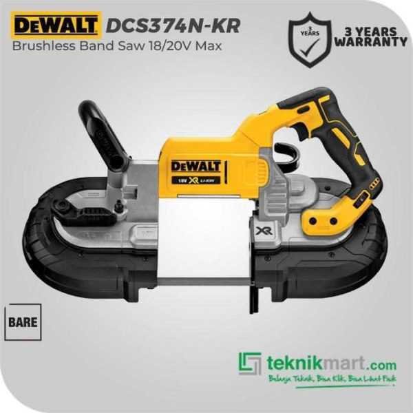 DEWALT DCS374N BRUSHLESS BAND SAW 20V MAX 0-150 RPM (UNIT ONLY)