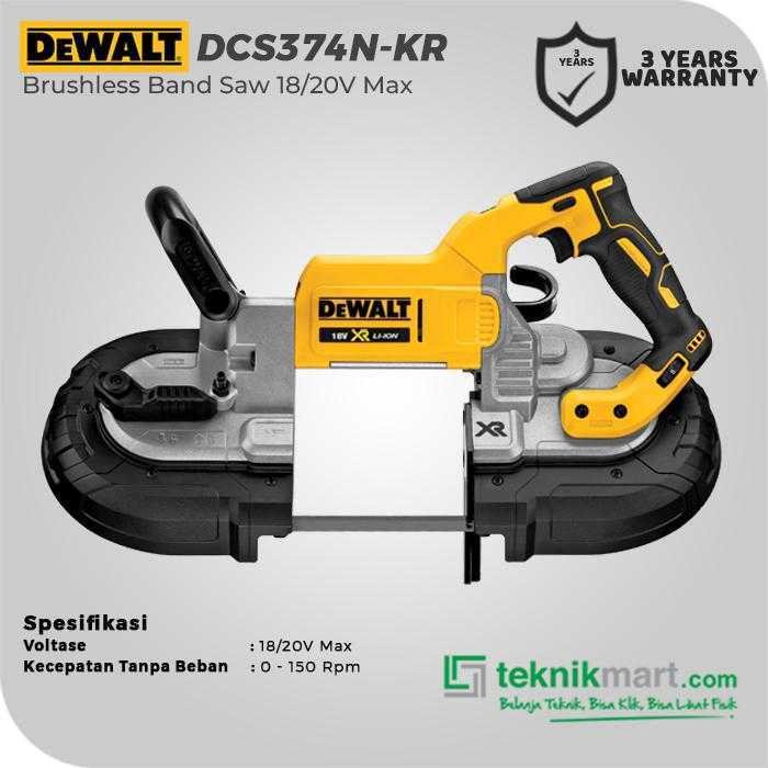 DEWALT DCS374N BRUSHLESS BAND SAW 20V MAX 0-150 RPM (UNIT ONLY) - Image 2