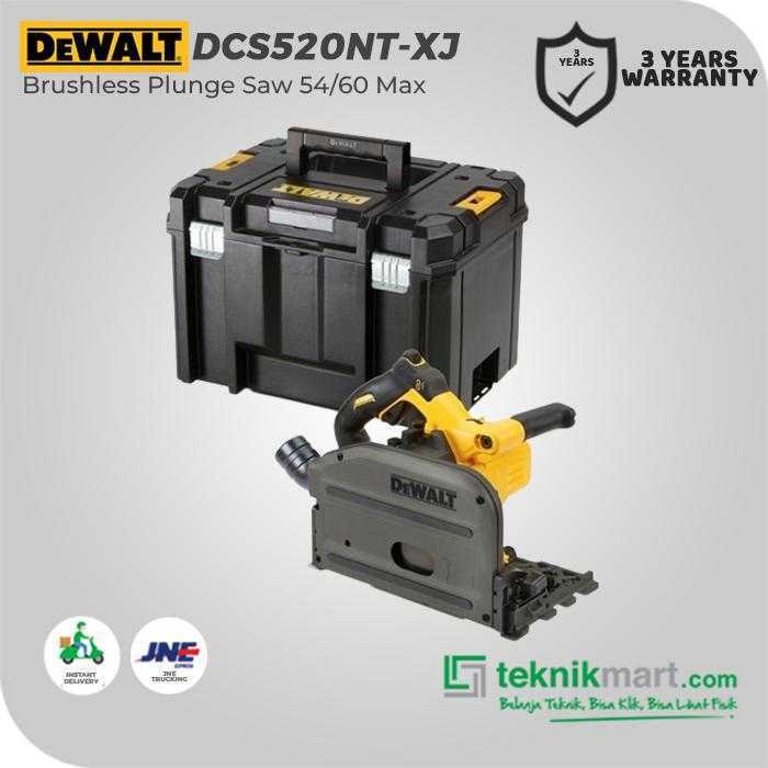 DEWALT DCS520NT BRUSHLESS PLUNGE SAW 54V 165MM + BOX (UNIT ONLY) - Image 3
