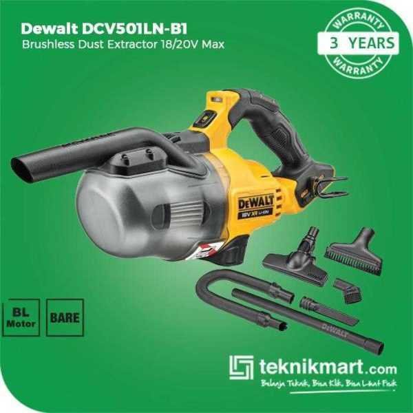 DEWALT DCV501LN BRUSHLESS DUST EXTRACTOR / VACUUM 20V MAX 0.7 LITER (UNIT ONLY)