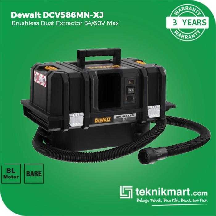 DEWALT DCV586MN BRUSHLESS DUST EXTRACTOR / VACUUM 60V 11 LITER HEPA (UNIT ONLY)