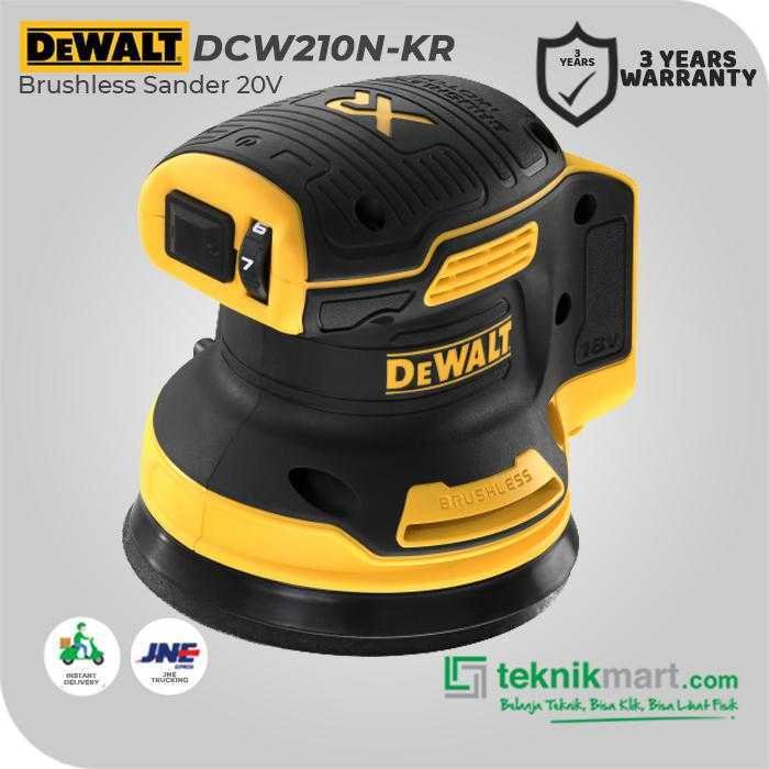 DEWALT DCW210N BRUSHLESS ORBITAL SANDER 20V MAX XR 5INCH / 125MM (UNIT ONLY) - Image 3