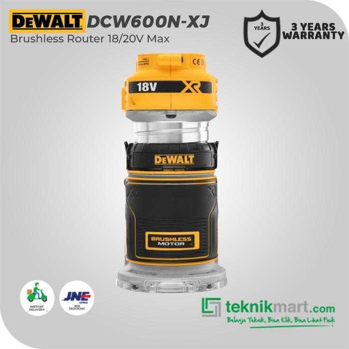 DEWALT DCW600N BRUSHLESS ROUTER 20V MAX KAP. 6-8MM (UNIT ONLY) - Image 3