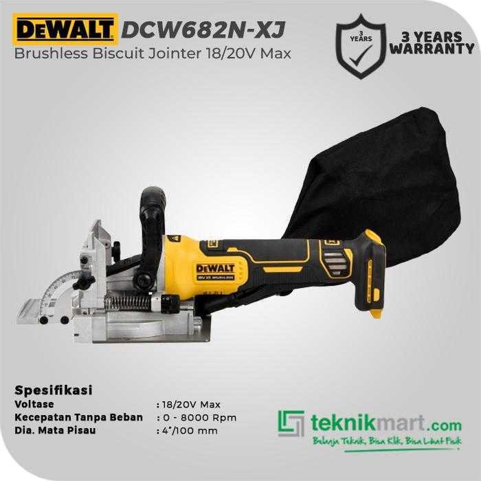DEWALT DCW682N BRUSHLESS BISCUIT JOINTER 20V (UNIT ONLY) - Image 2