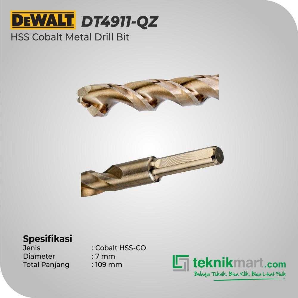 DEWALT DT4911-QZ HSS COBALT METAL DRILL BIT 7.0X69X109MM - Image 2