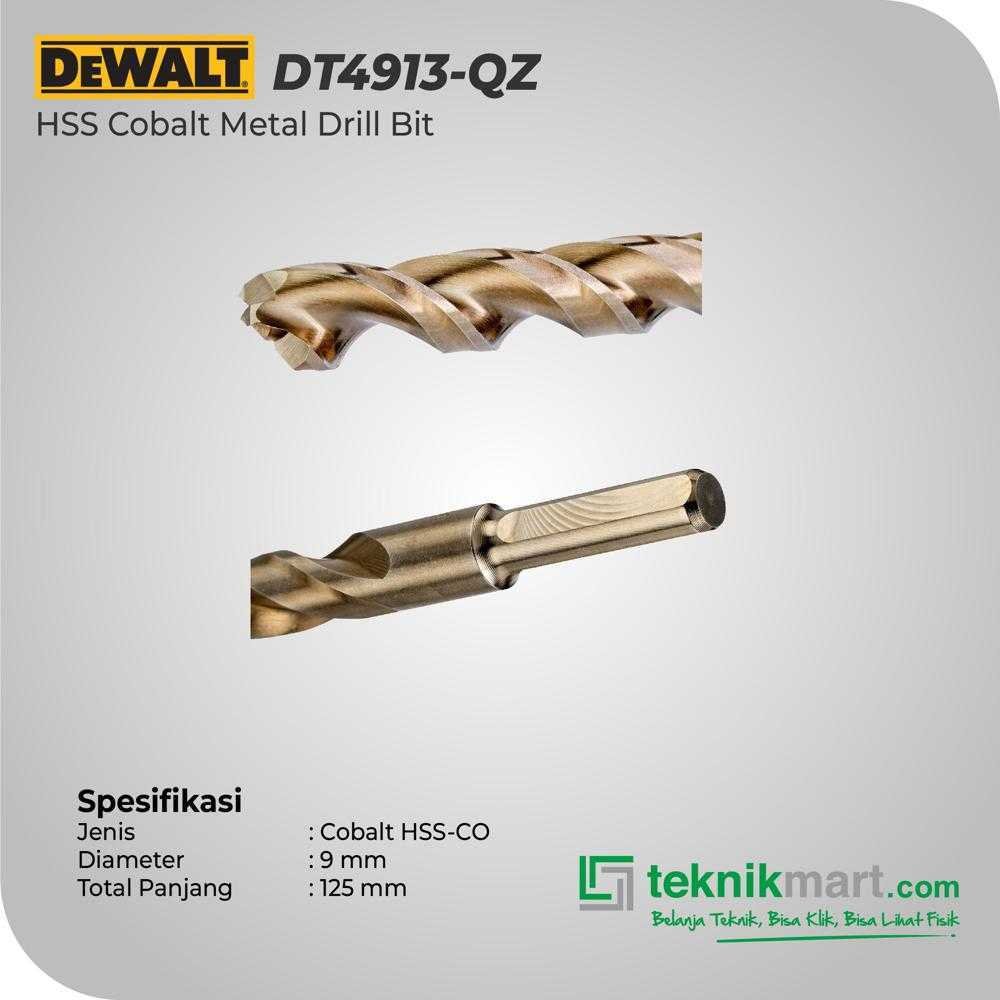 DEWALT DT4913-QZ HSS COBALT METAL DRILL BIT 9.0X81X125MM - Image 2