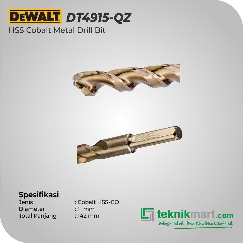 DEWALT DT4915-QZ HSS COBALT METAL DRILL BIT 11X94X142MM - Image 2