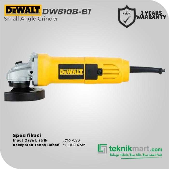 DEWALT DW810B SMALL ANGLE GRINDER WITH TOGGLE SWITCH 710WATT 100MM - Image 2