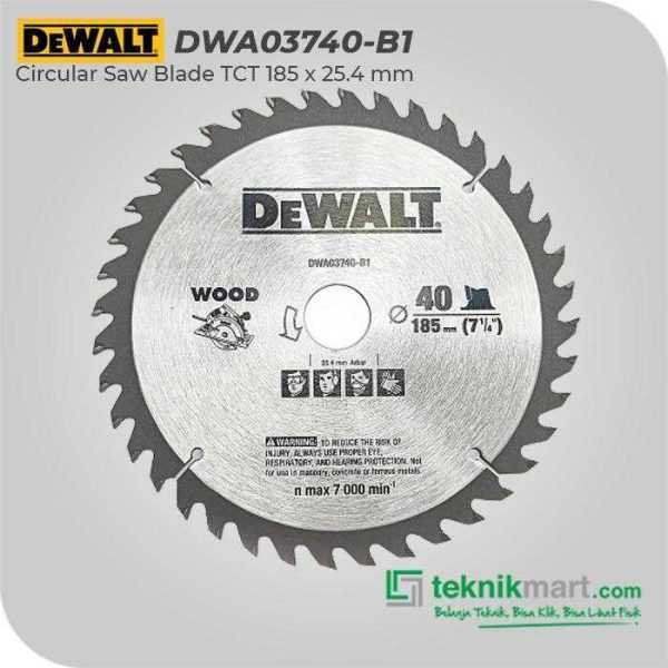 DEWALT DWA03740 CIRCULAR SAW BLADE FOR WOOD 185X25.4MM 40T
