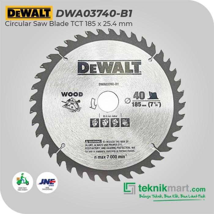 DEWALT DWA03740 CIRCULAR SAW BLADE FOR WOOD 185X25.4MM 40T - Image 3
