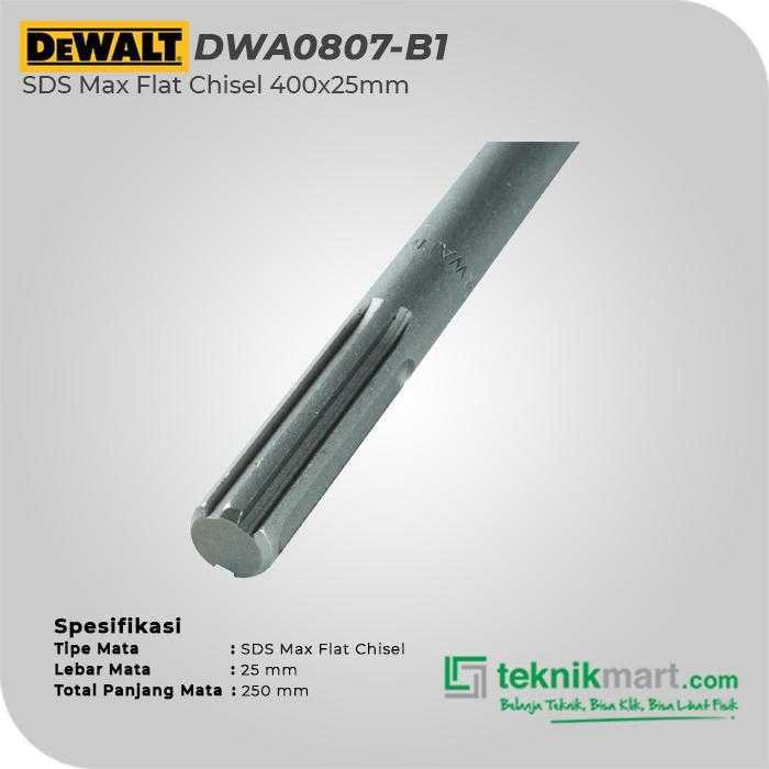 DEWALT DWA0807 SDS MAX FLAT CHISEL 400X25MM - Image 2