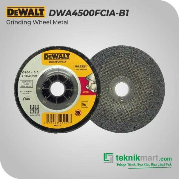 DEWALT DWA4500FCIA GRINDING WHEEL FOR METAL 100X6.0X16MM T27 FA