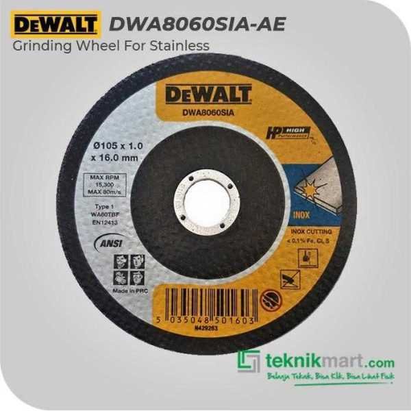 DEWALT DWA8060SIA CUTTING WHEEL FOR STAINLESS STEEL 105X1.2X16MM