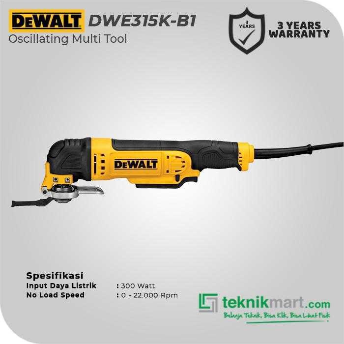 DEWALT DWE315K OSCILLATING MULTI TOOL 300WATT 0-22000 RPM - Image 2