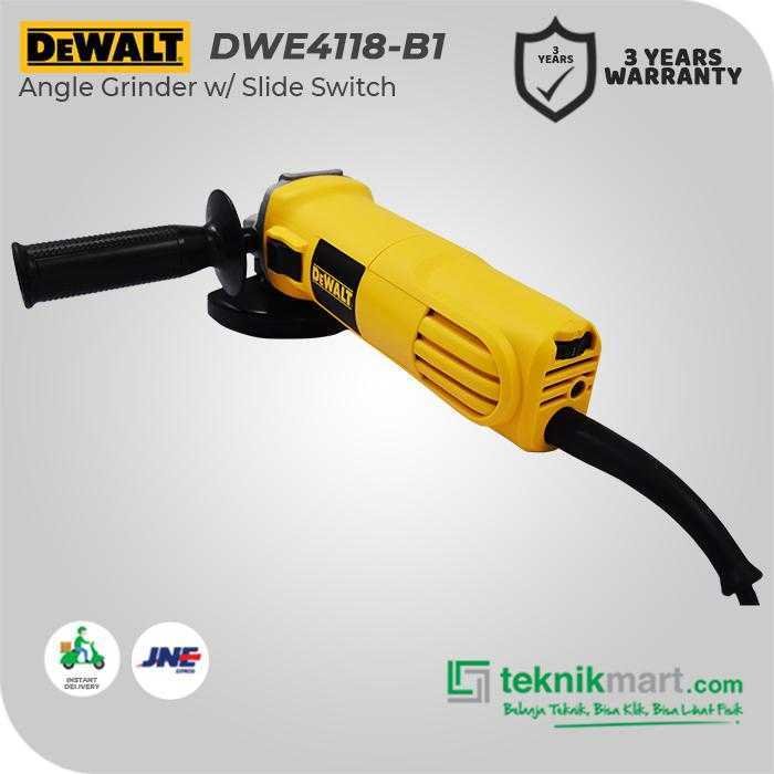 DEWALT DWE4118 ANGLE GRINDER PADDLE SWITCH 950WATT 100MM - Image 3