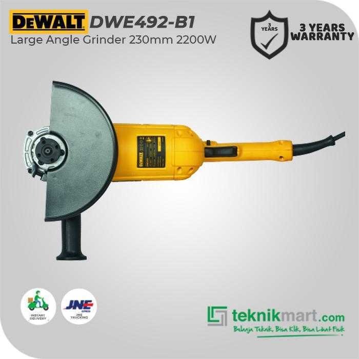 DEWALT DWE492 LARGE ANGLE GRINDER 230MM 2200WATT - Image 3