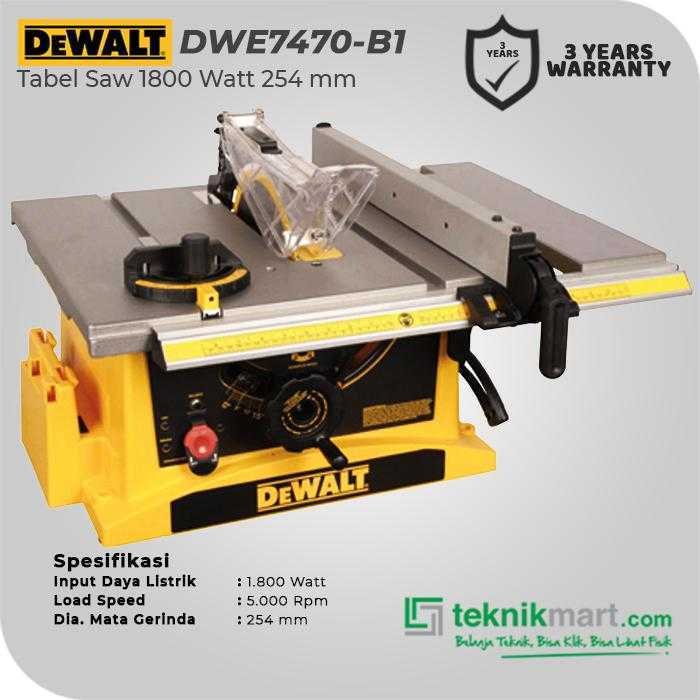 DEWALT DWE7470 TABLE SAW 1800WATT 254MM - Image 2