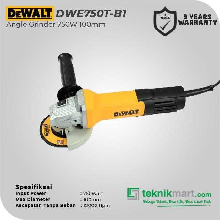 DEWALT DWE750T ANGLE GRINDER 750WATT 100MM / 4INCH - Image 2