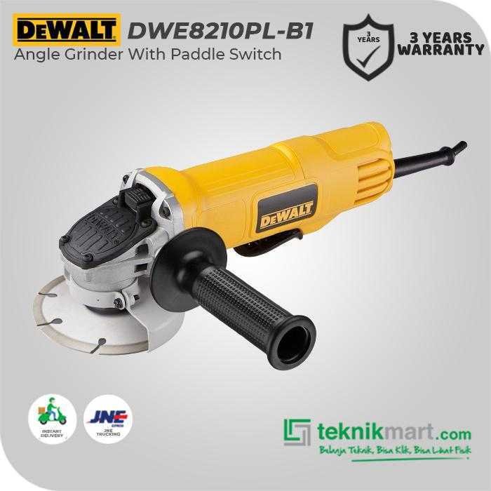 DEWALT DWE8210PL ANGLE GRINDER WITH PADDLE SWITCH 850WATT 125MM - Image 2