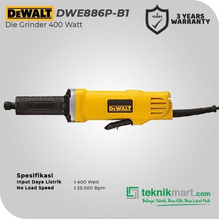 DEWALT DWE886P DIE GRINDER PADDLE SWITCH 400WATT 6MM - Image 3