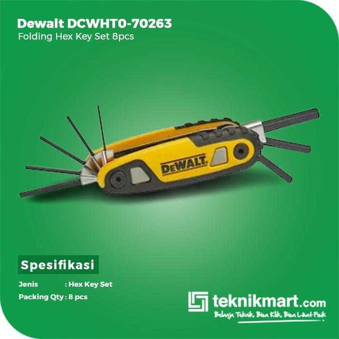 DEWALT DWHT0-70263 FOLDING HEX KEY SET (1,5,2, 2.5, 3, 4, 5, 6, 8 MM) - Image 2