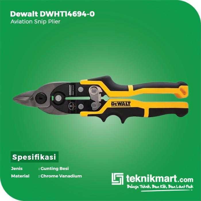 DEWALT DWHT14694-0 AVIATION SNIP PLIER (YELLOW) - Image 2