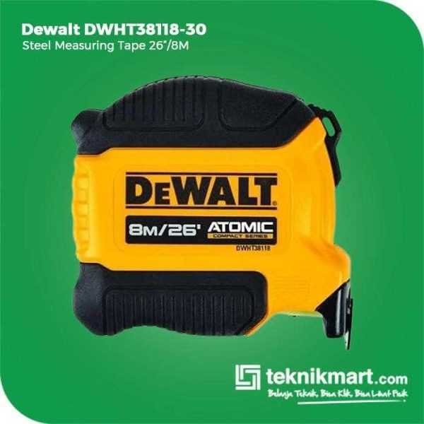 DEWALT DWHT38118-30 STEEL MEASURING TAPE 8M/26" ATOMIC COMPACT