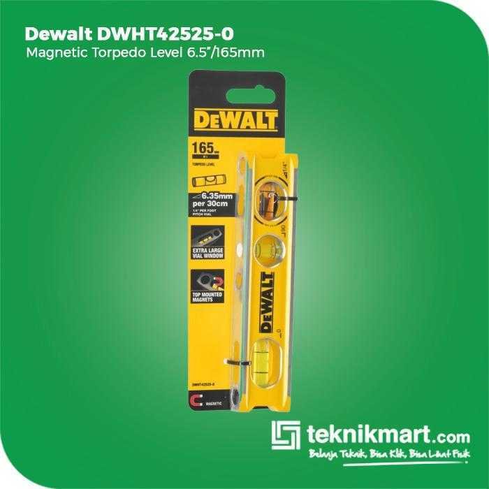 DEWALT DWHT42525-0 MAGNETIC TORPEDO LEVEL 165MM/6.5"