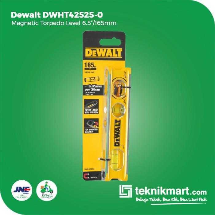 DEWALT DWHT42525-0 MAGNETIC TORPEDO LEVEL 165MM/6.5" - Image 3