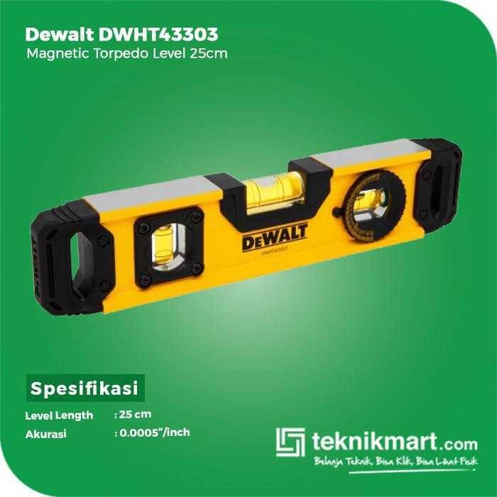 DEWALT DWHT43003 MAGNETIC TORPEDO LEVEL 25CM - Image 2