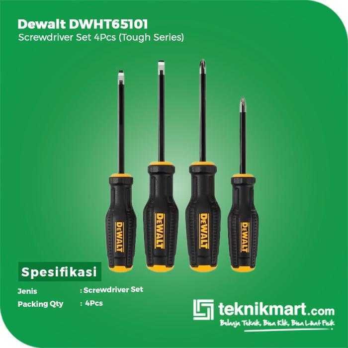DEWALT DWHT65101 SCREWDRIVER SET 4 PCS (TOUGH SERIES) - Image 2
