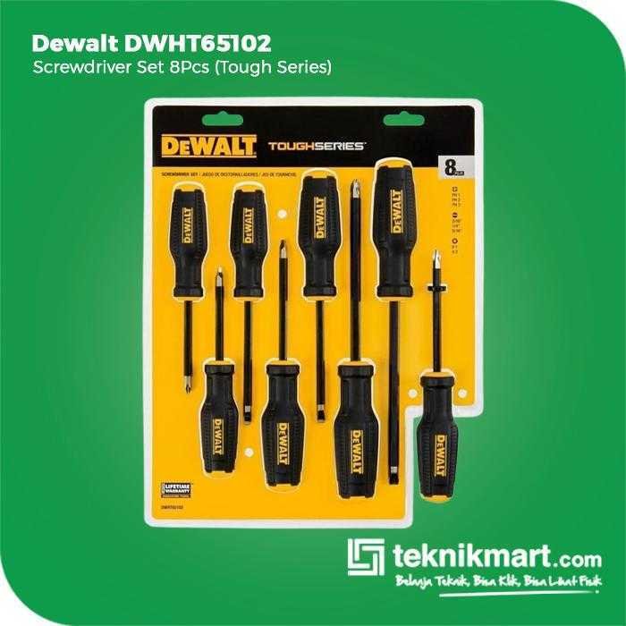 DEWALT DWHT65102 SCREWDRIVER SET 8 PCS (TOUGH SERIES)
