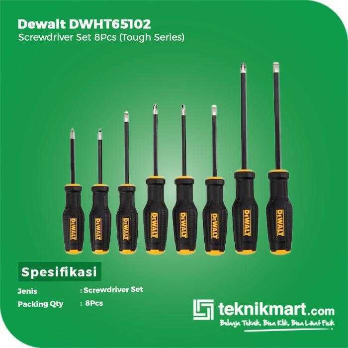 DEWALT DWHT65102 SCREWDRIVER SET 8 PCS (TOUGH SERIES) - Image 3