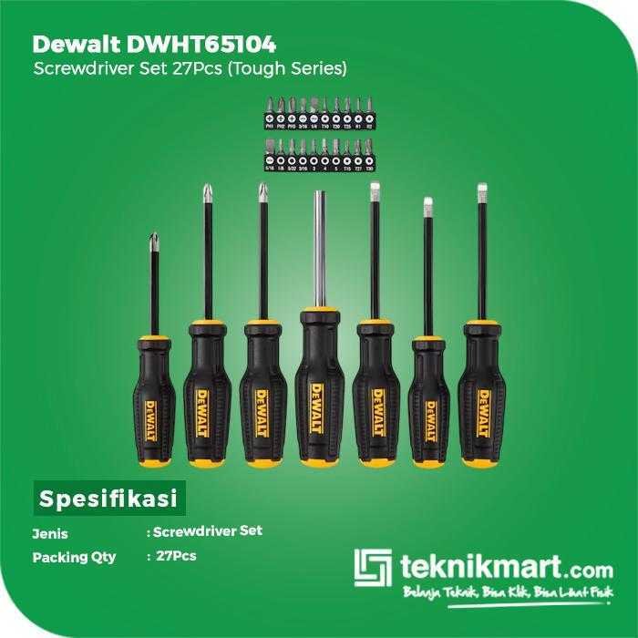 DEWALT DWHT65104 SCREWDRIVER SET 27 PCS (TOUGH SERIES) - Image 2