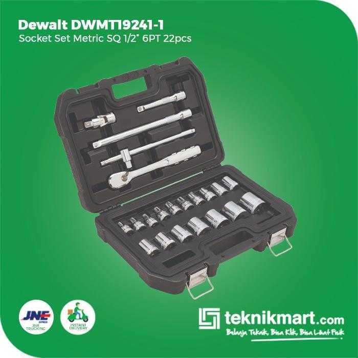 DEWALT DWMT19241-1 SOCKET SET METRIC SQ 1/2" 6PT 22PCS (8-32MM) - Image 3