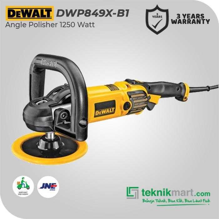 DEWALT DWP849X ANGLE POLISHER 1250WATT 180MM - Image 2