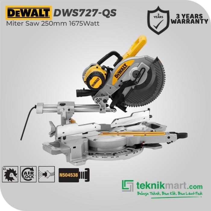 DEWALT DWS727 MITER SAW 1675WATT 250MM 4.000 RPM