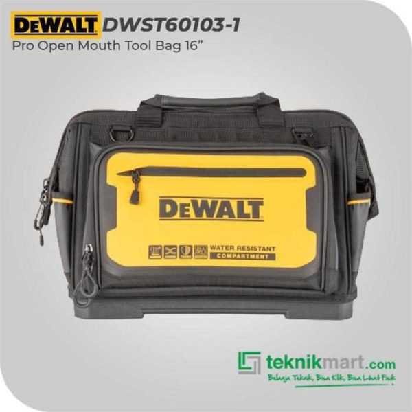 DEWALT DWST60103-1 PRO TOOL BAG OPEN MOUTH 16"