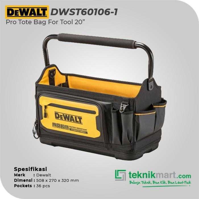 DEWALT DWST60106-1 PRO TOTE BAG 20" FOR TOOL - Image 2