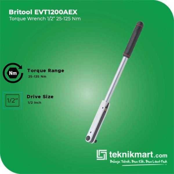 BRITOOL EVT1200AEX TORQUE WRENCH SQ1/2" 25-135NM