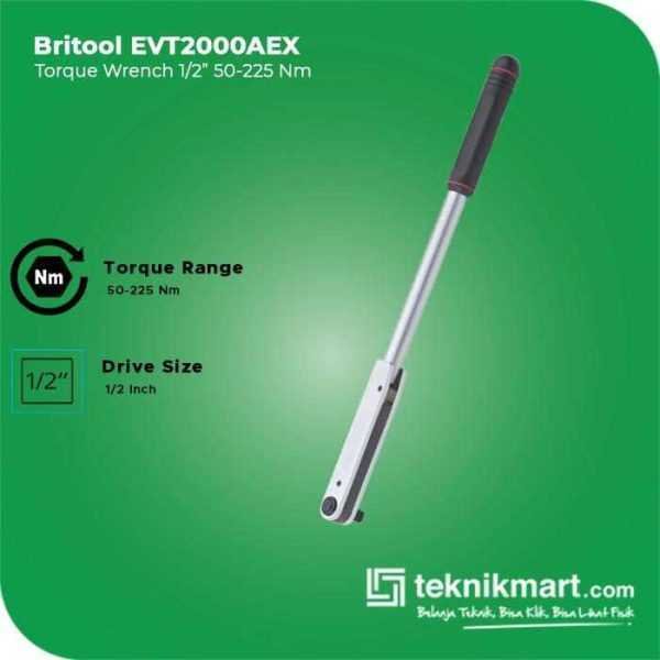 BRITOOL EVT2000A / AEX TORQUE WRENCH SQ1/2" 50-225NM