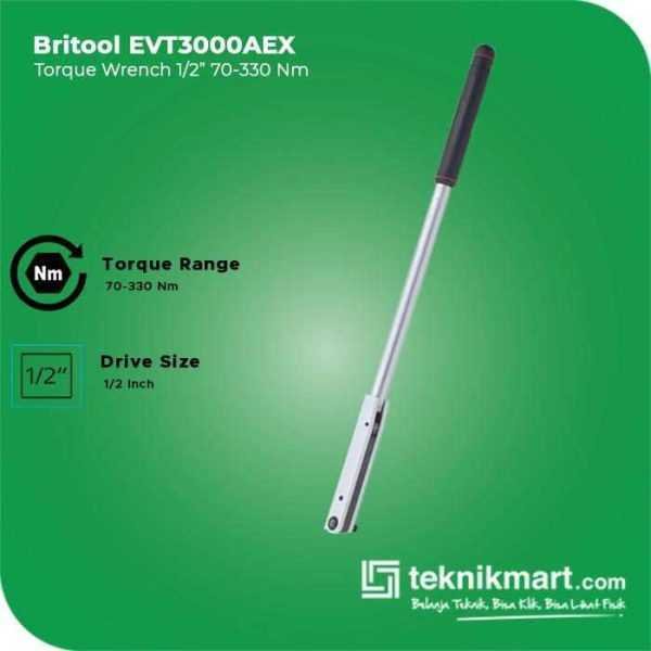 BRITOOL EVT3000AEX TORQUE WRENCH SQ1/2" 70-330NM