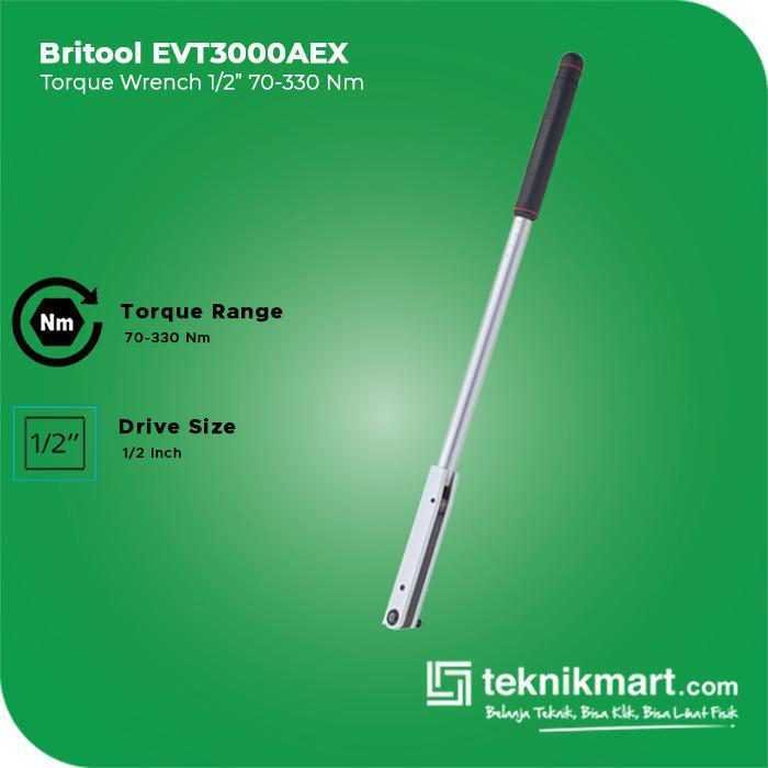 BRITOOL EVT3000AEX TORQUE WRENCH SQ1/2" 70-330NM