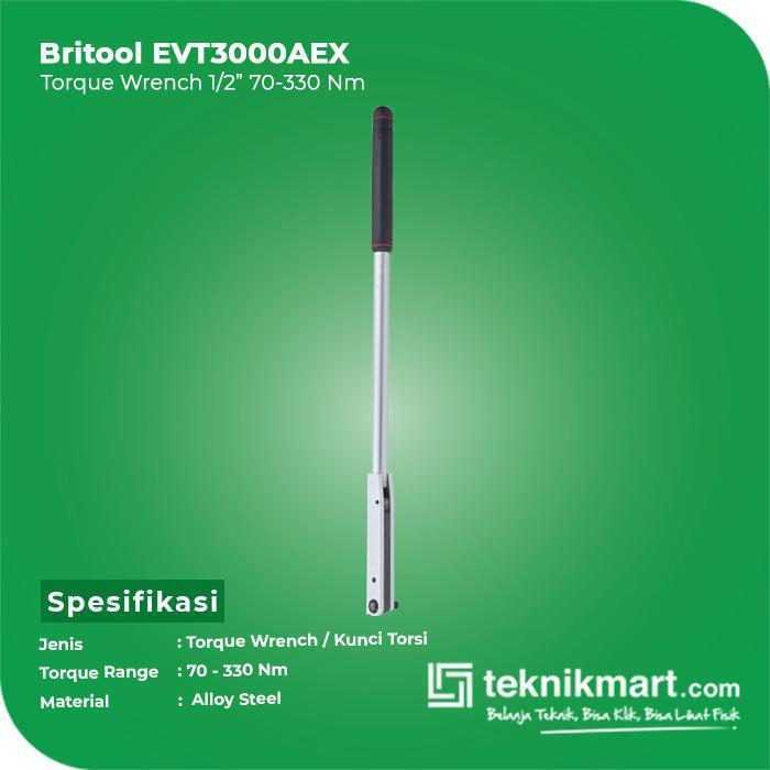 BRITOOL EVT3000AEX TORQUE WRENCH SQ1/2" 70-330NM - Image 2