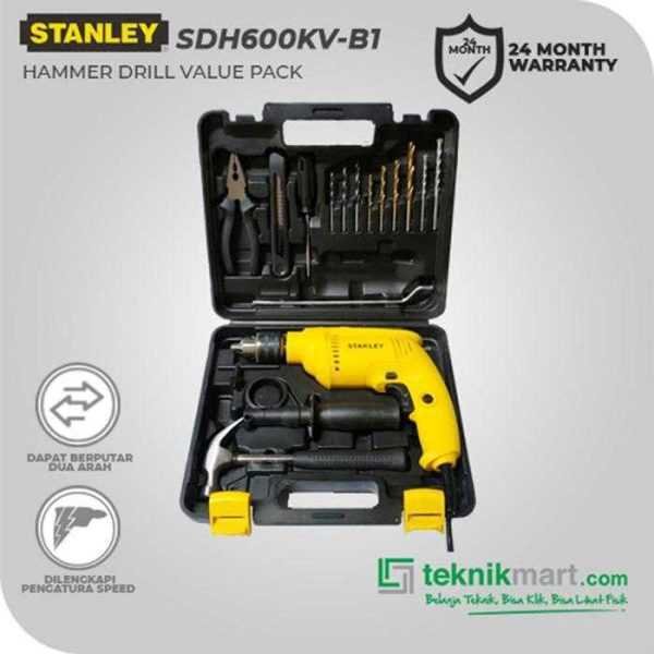 STANLEY SDH600KV HAMMER DRILL VALUE PACK 600WATT 13MM